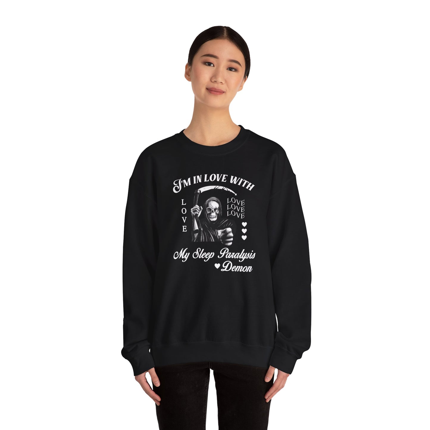 I'm In Love With My Sleep Paralysis Demon Crewneck Sweatshirt