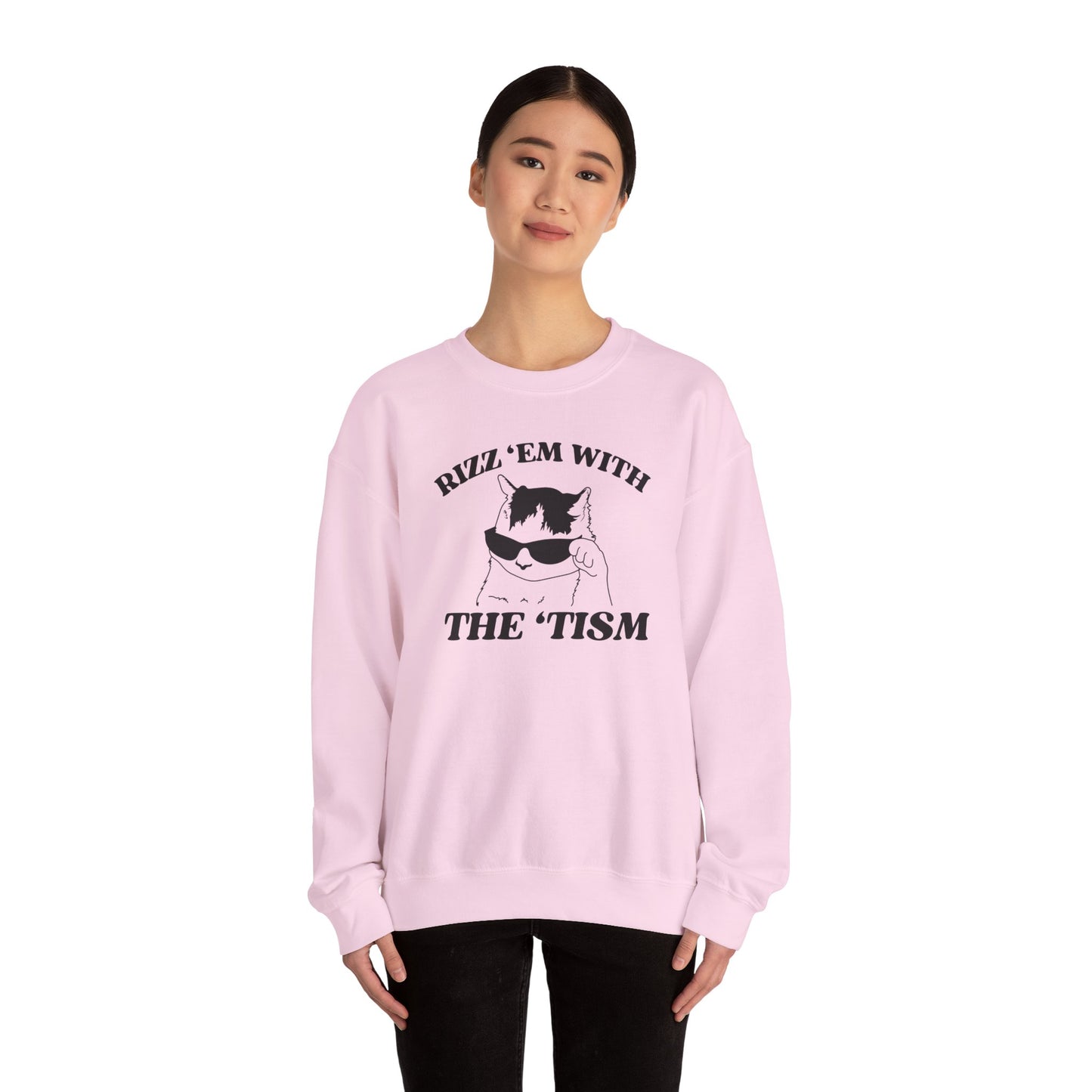 Rizz 'Em with the 'Tism Crewneck Sweatshirt