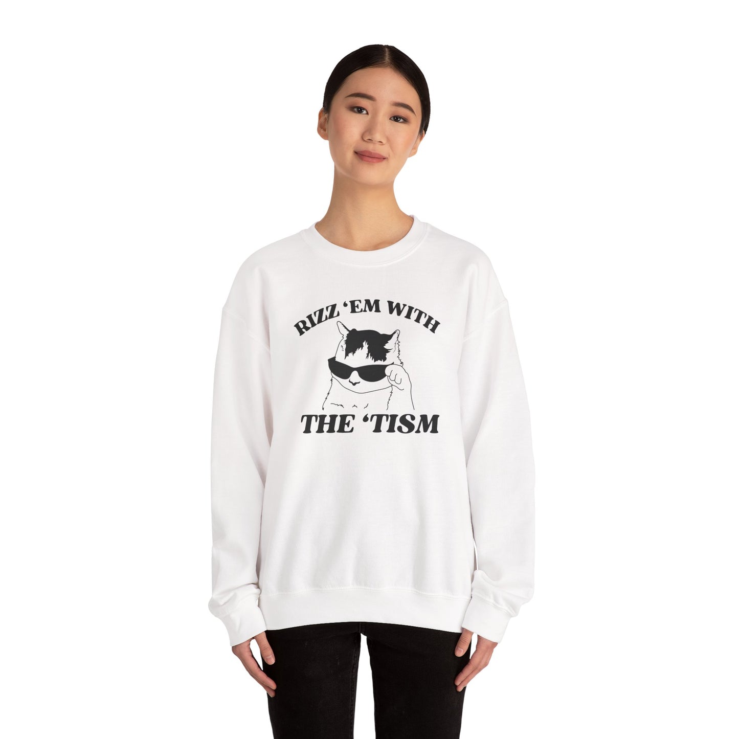 Rizz 'Em with the 'Tism Crewneck Sweatshirt
